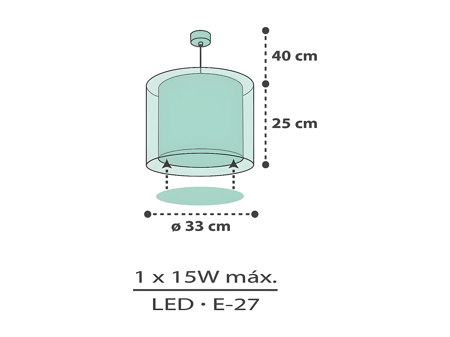 Lampade a sospensione per bambini Clouds nuvole verde | DALBER