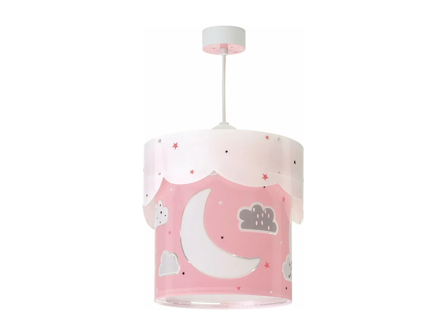 Lustre et lampe suspension enfant Moon Lune rose