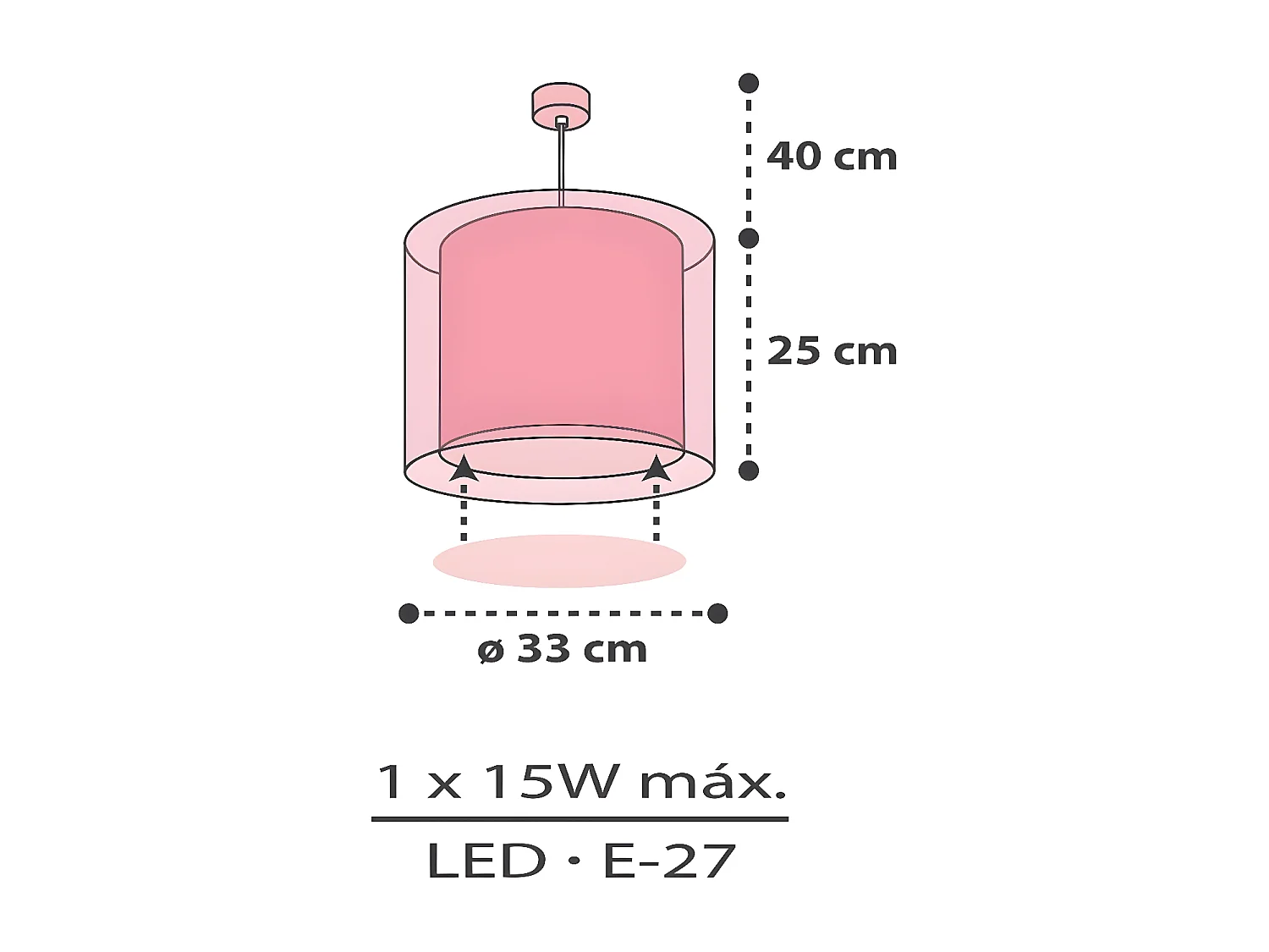 Lustre et lampe suspension enfant Clouds Nuages rose