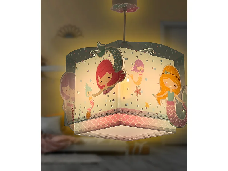 Lustre et lampe suspension enfant Mermaids Sirènes