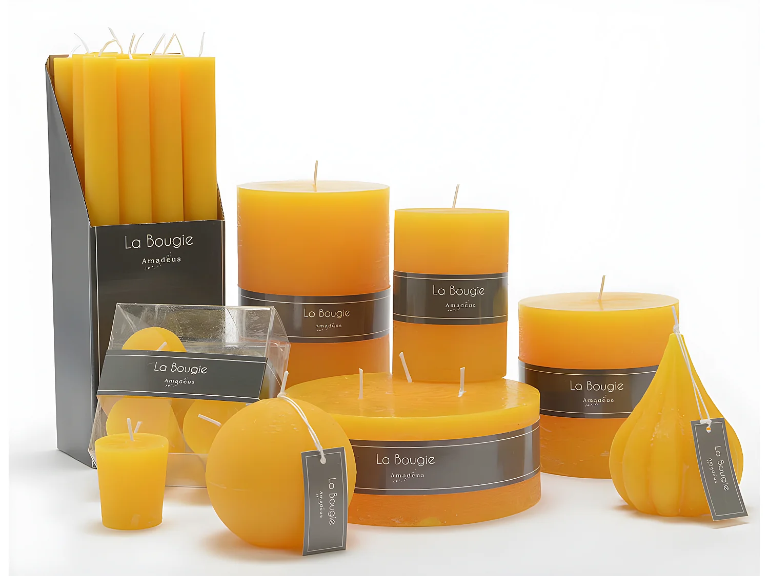 Bougie flambeau 25 cm flambeau (lot de 12)