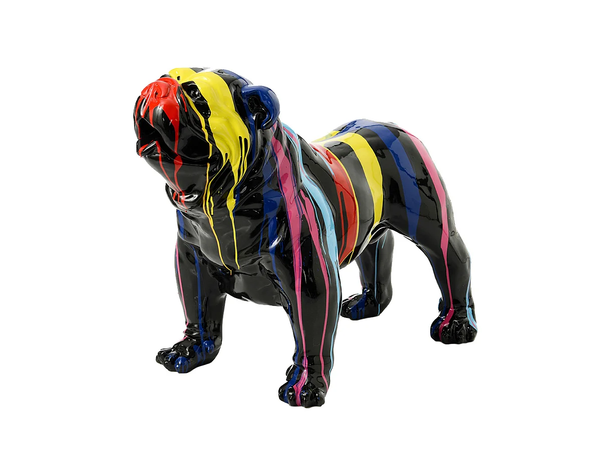 Bulldog usa trash 70 cm noir et multicolore