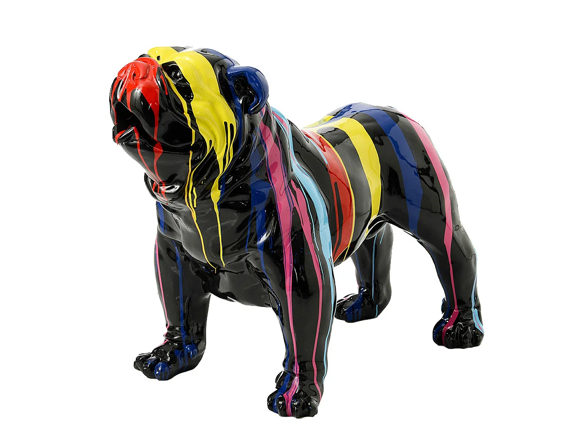 Bulldog usa trash 70 cm noir et multicolore