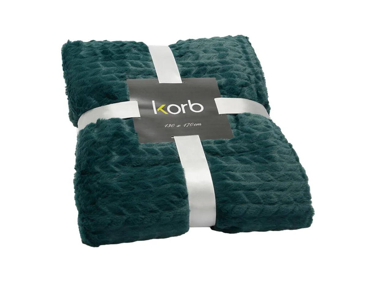 Plaid chevron 130x170 émeraude