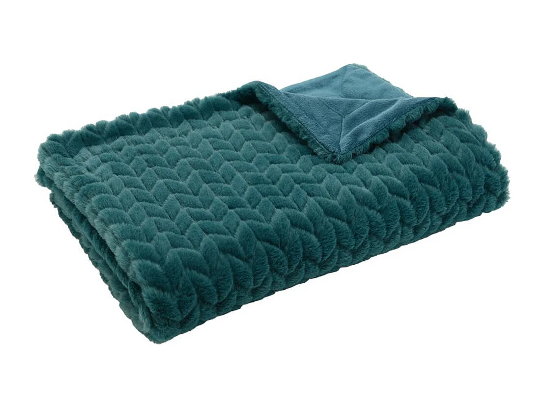 Plaid chevron 130x170 émeraude