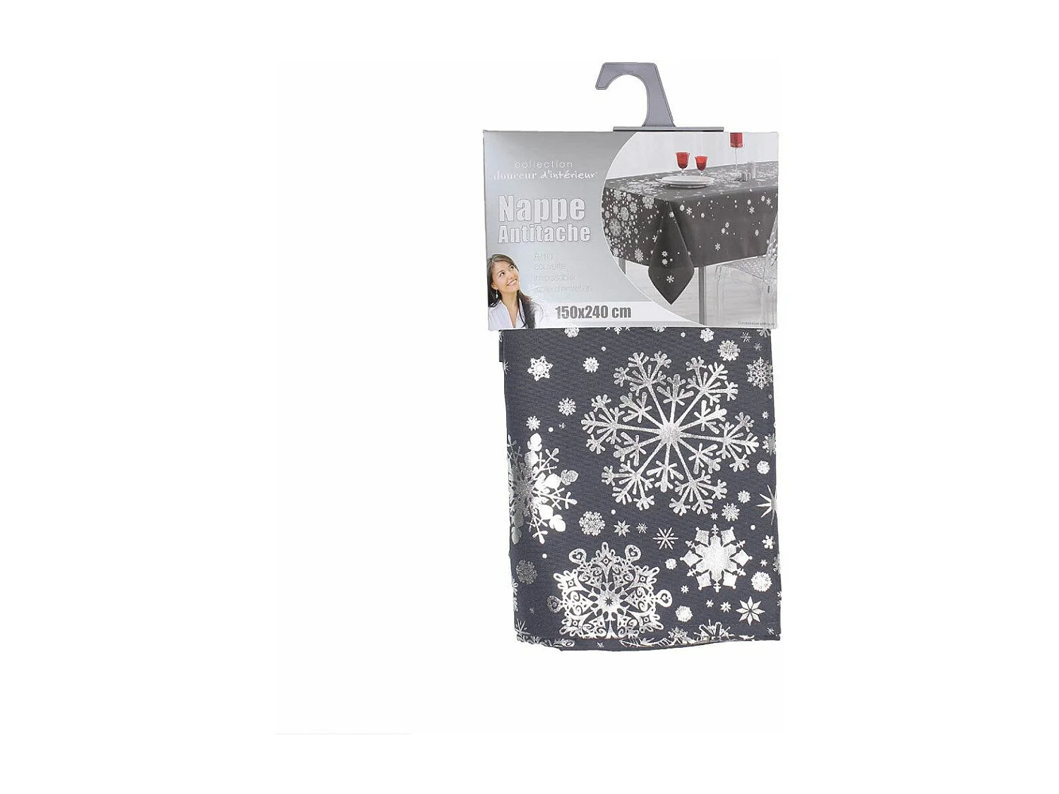 Nappe Antitache "Constellation" 150x240cm Anthracite