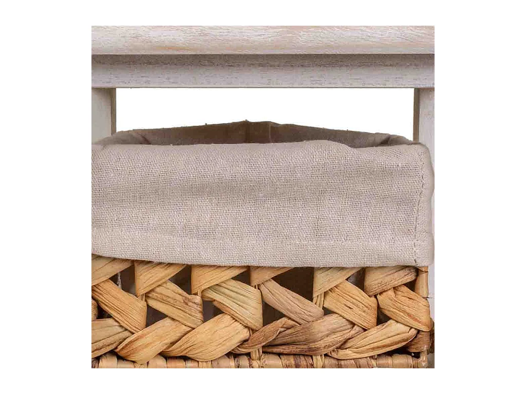 Mesita de madera blanca 25x25x57