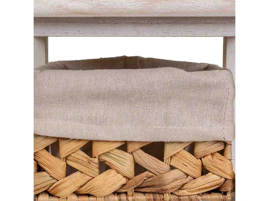 Mesita de madera blanca 25x25x57