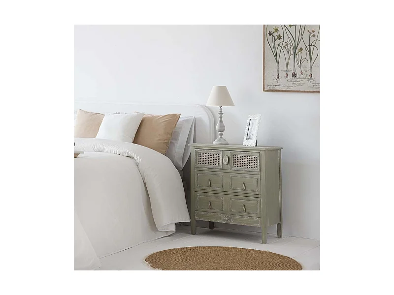 Nachttisch aus Holz mit 3 Schubladen, 65x36x70 cm