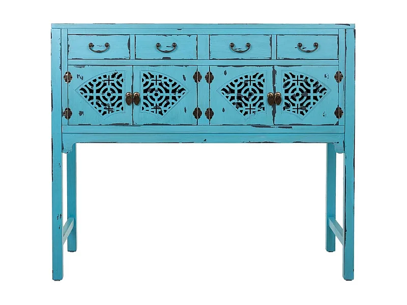 Salão de madeira azul 120x40x102