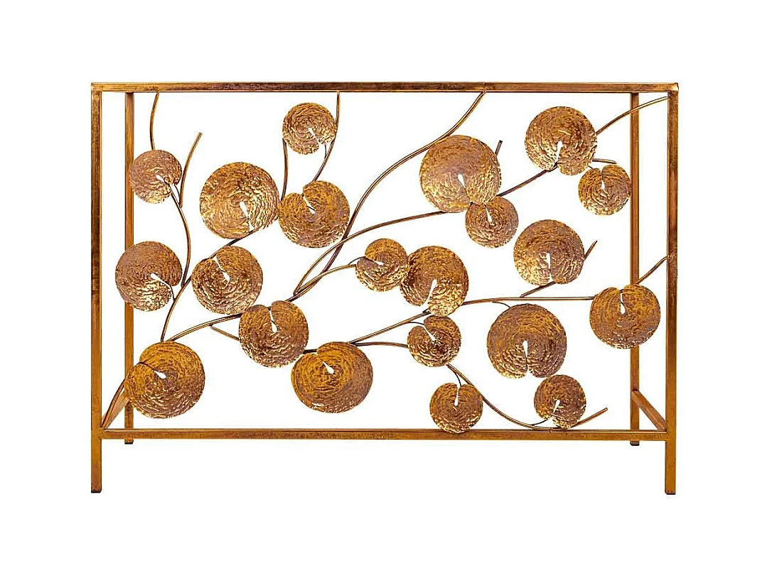 Goldene Konsole aus Metall 100x35x70,5h cm