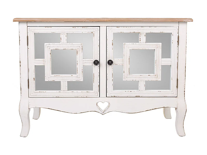 Weiße Eingangskonsole aus Holz 83x36x56,5h cm