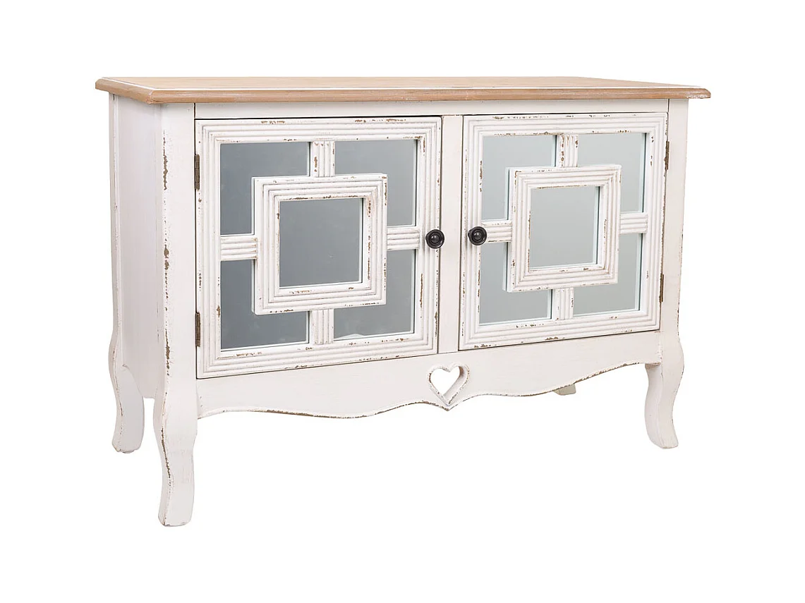 Weiße Eingangskonsole aus Holz 83x36x56,5h cm