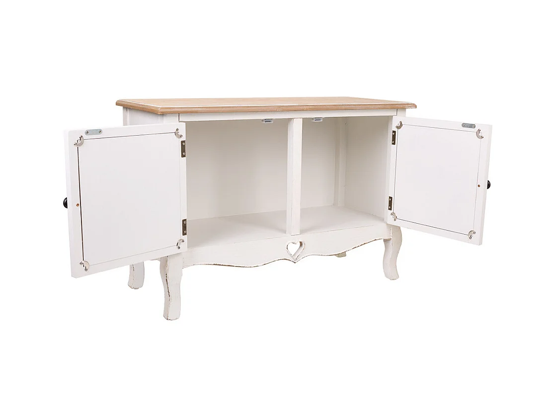 Weiße Eingangskonsole aus Holz 83x36x56,5h cm