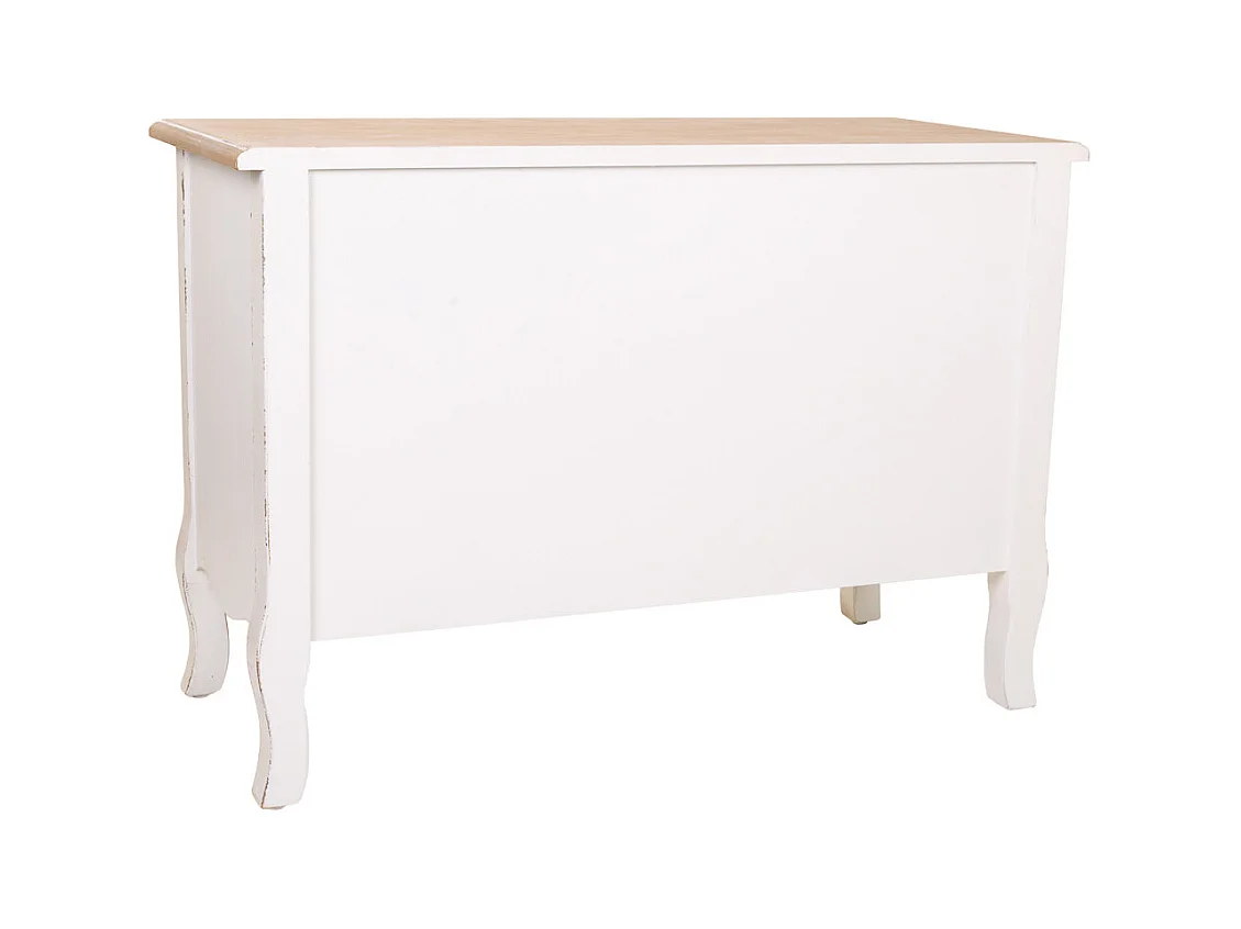 Weiße Eingangskonsole aus Holz 83x36x56,5h cm