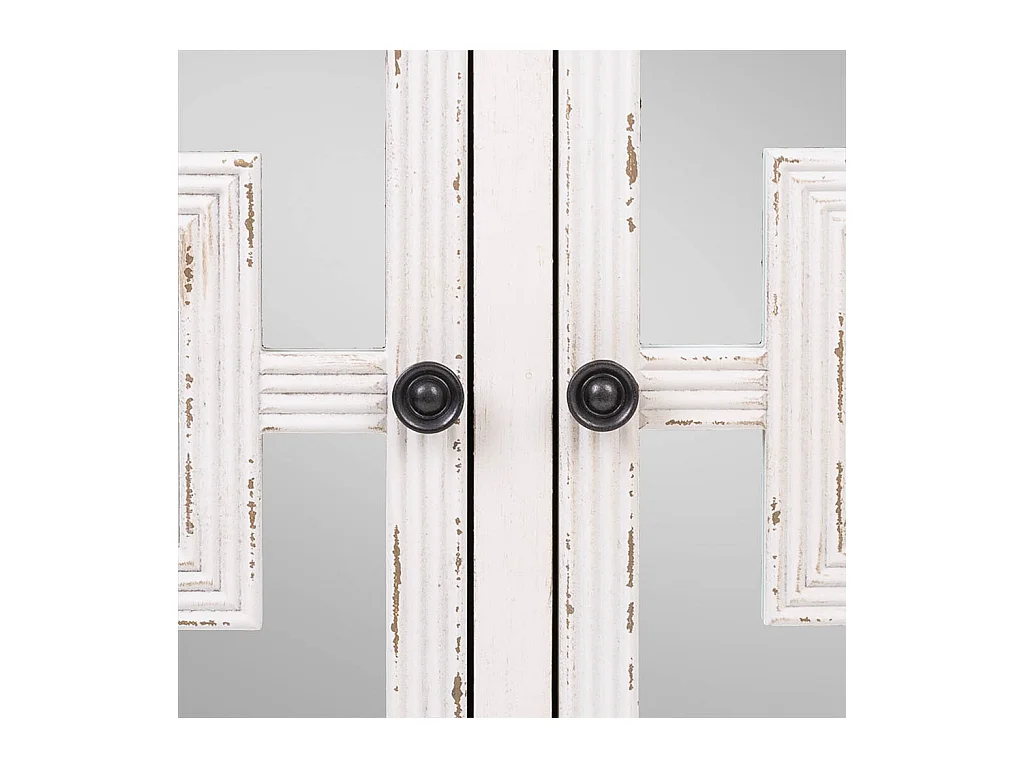 Weiße Eingangskonsole aus Holz 83x36x56,5h cm