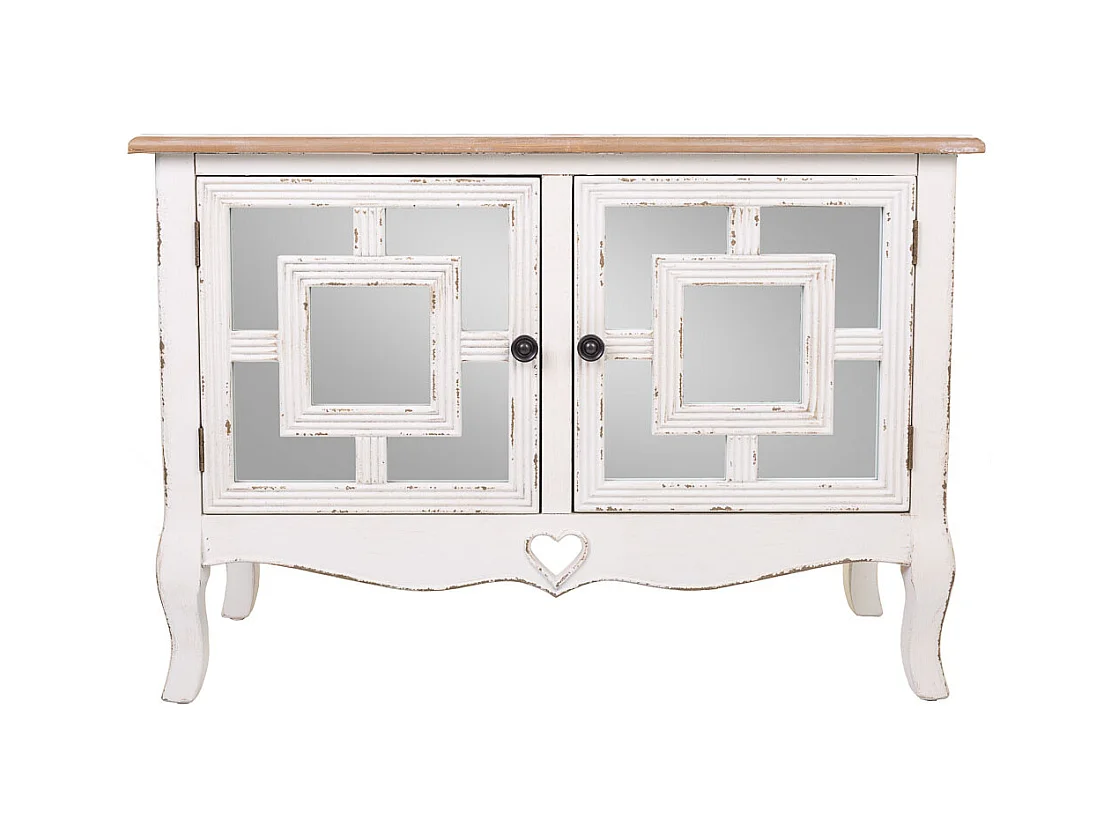Console d'entrée en bois blanc 83x36x56,5h