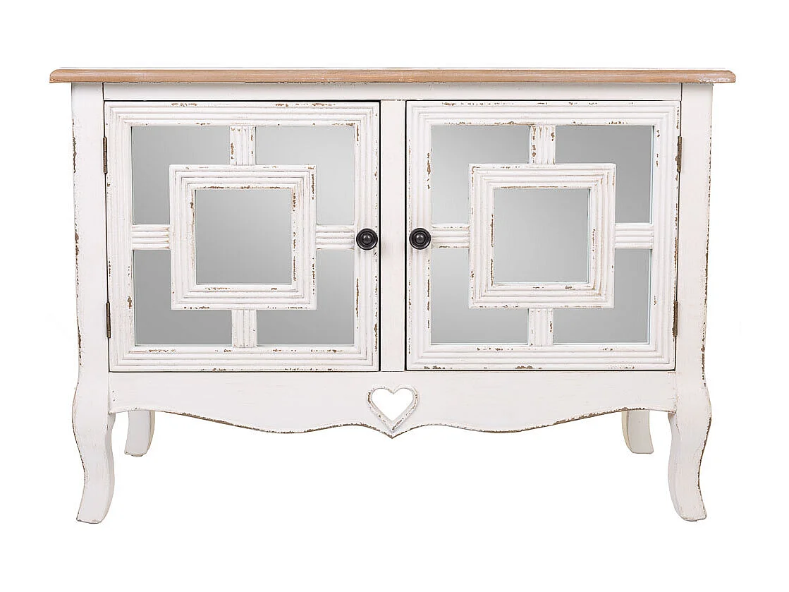 Weiße Eingangskonsole aus Holz 83x36x56,5h cm