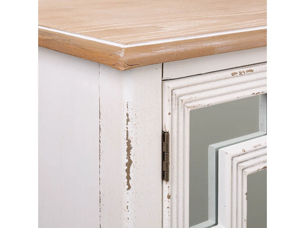 Weiße Eingangskonsole aus Holz 83x36x56,5h cm