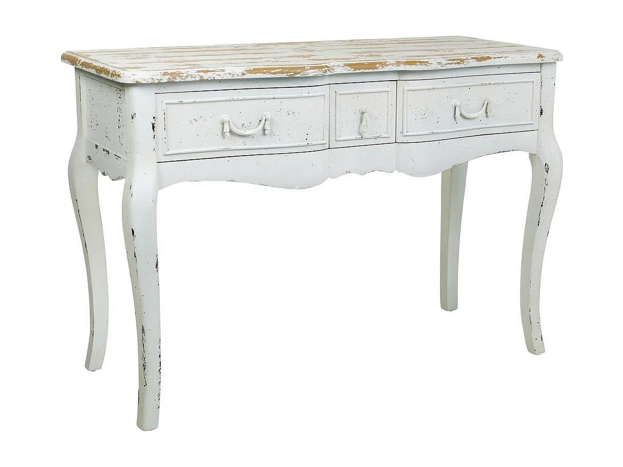 Mobile da ingresso in legno laccato bianco 115x50x80h