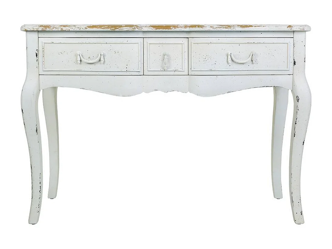 Mobile da ingresso in legno laccato bianco 115x50x80h