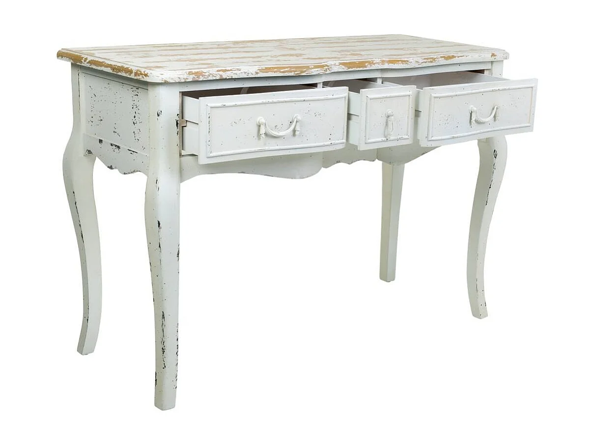 Mobile da ingresso in legno laccato bianco 115x50x80h