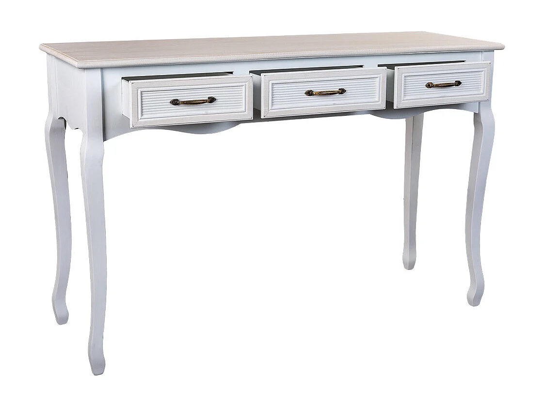 Hall em madeira com 3 gavetas 120x40x78