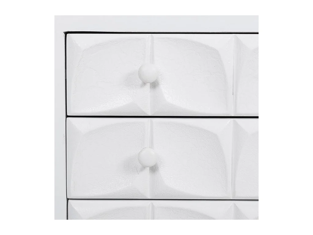 Armário baixo de madeira lacado branco 136x43x58,5