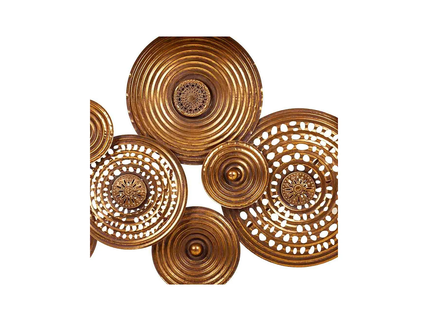 Recibidor de metal dorado 120x40x80