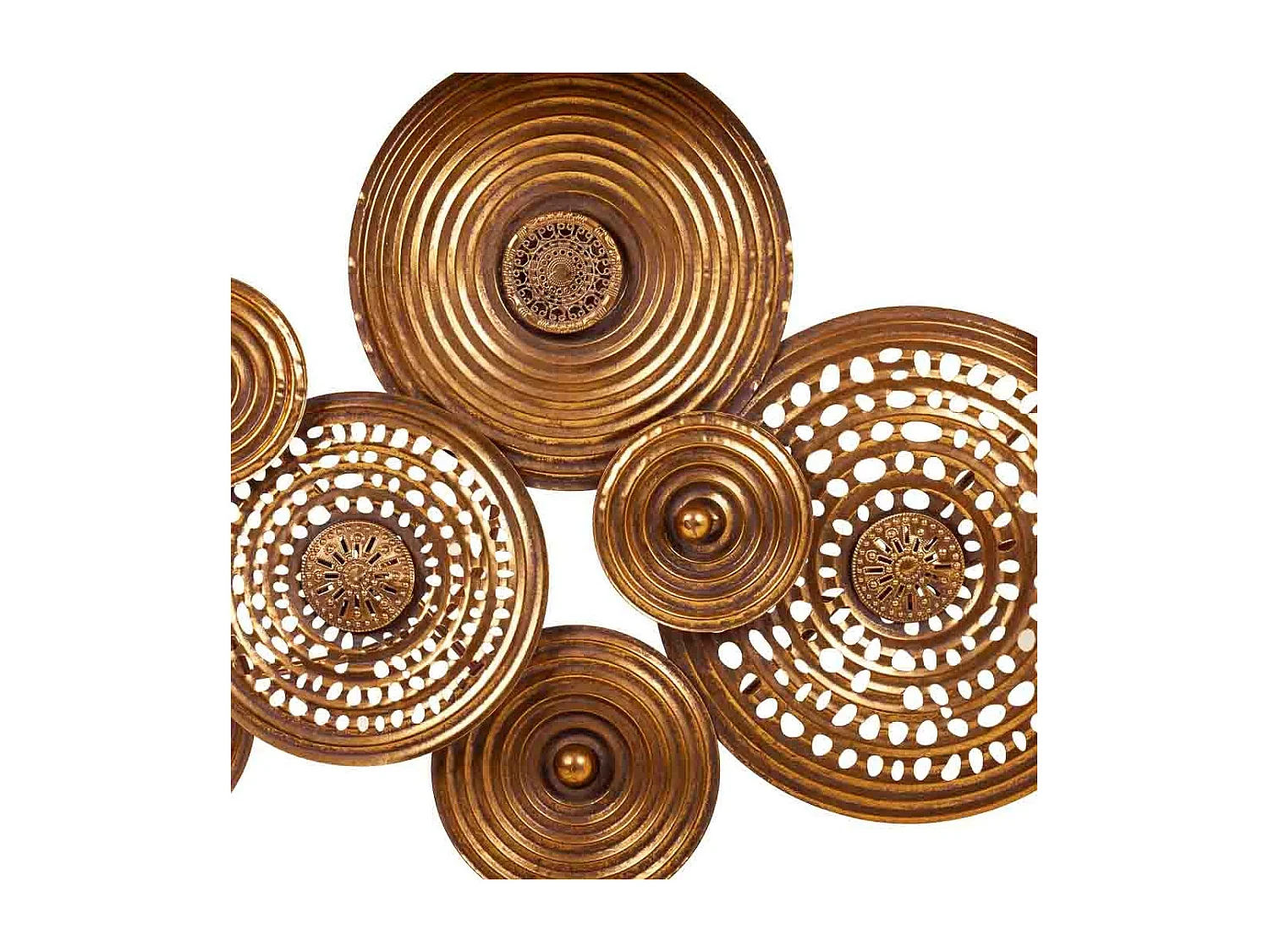 Recibidor de metal dorado 120x40x80