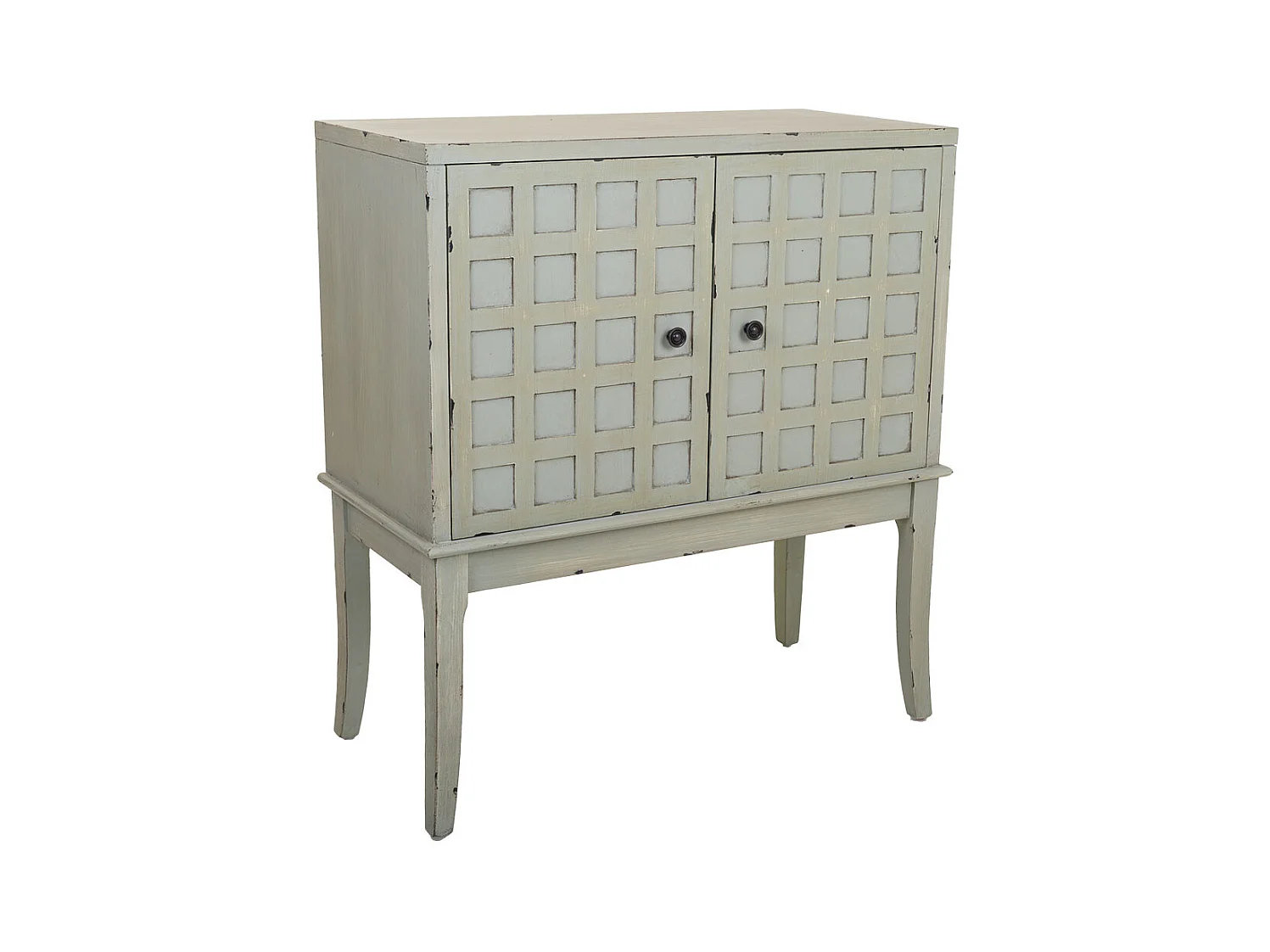 Mobile da ingresso in legno verde 81,5x39x90h