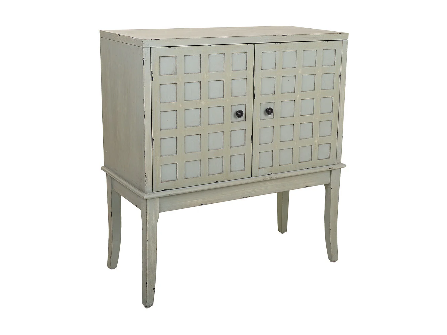 Mobile da ingresso in legno verde 81,5x39x90h