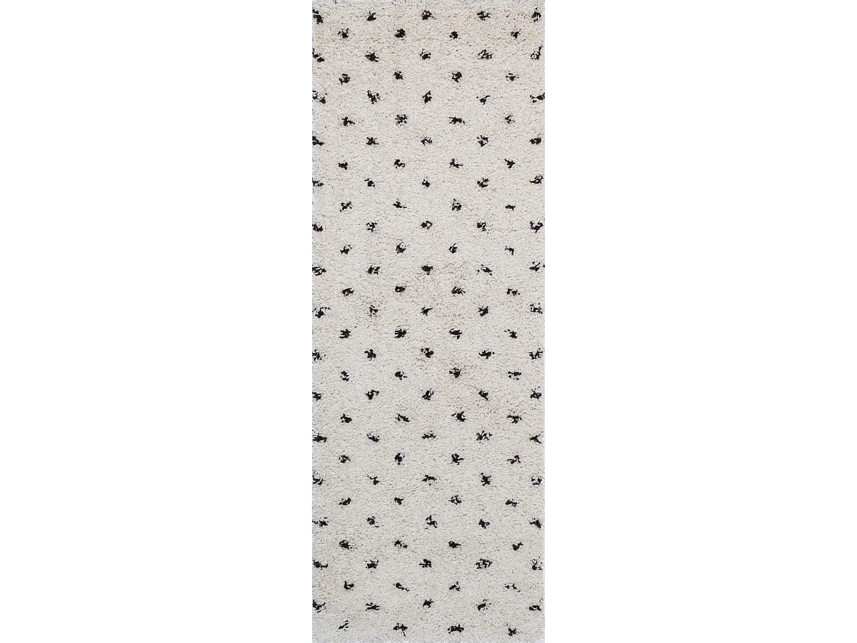 Tapis de salon - motif berbère - laine artificielle - Asma - 160x230cm - Crème