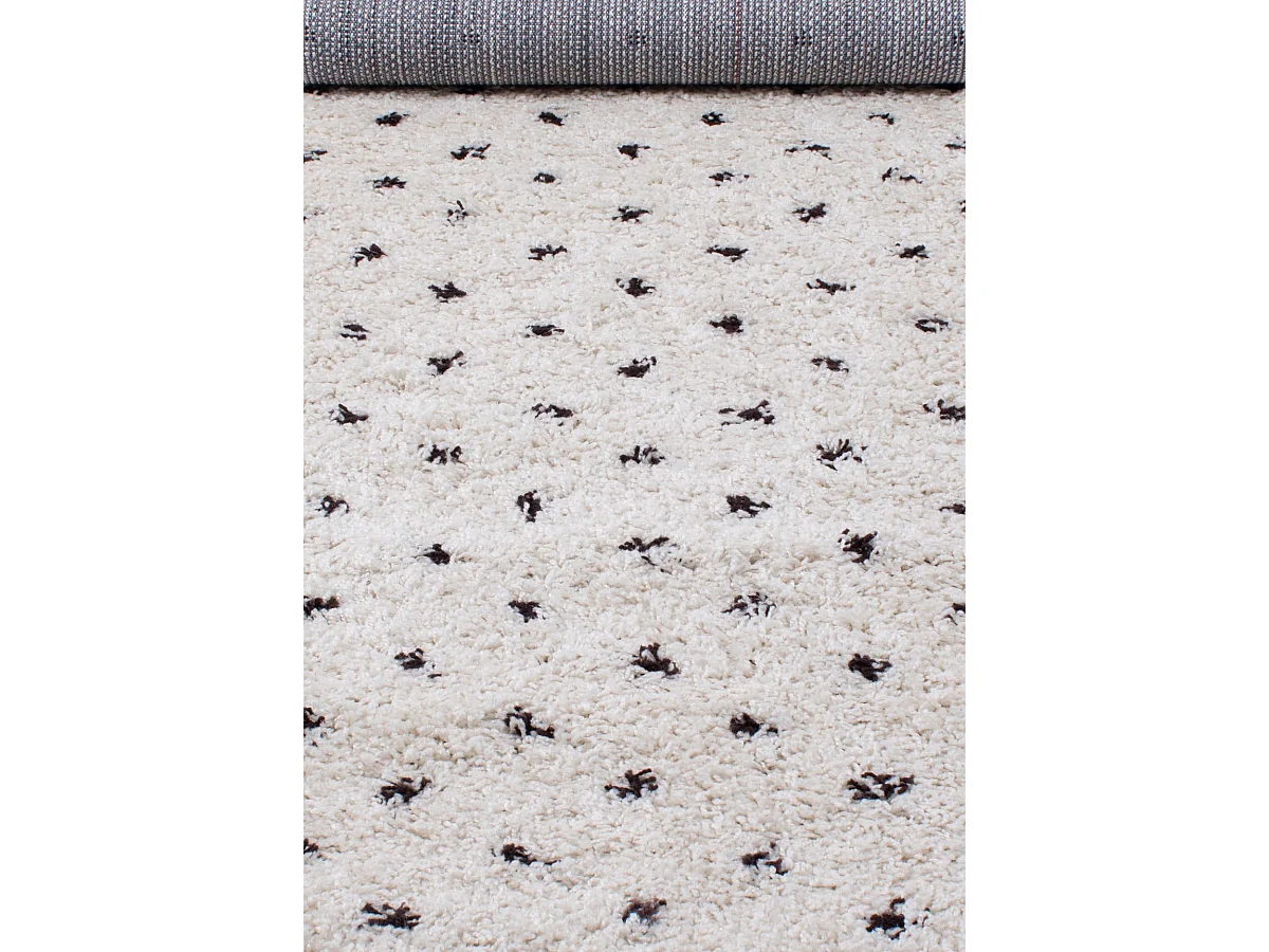 Tapis de salon - motif berbère - laine artificielle - Asma - 160x230cm - Crème
