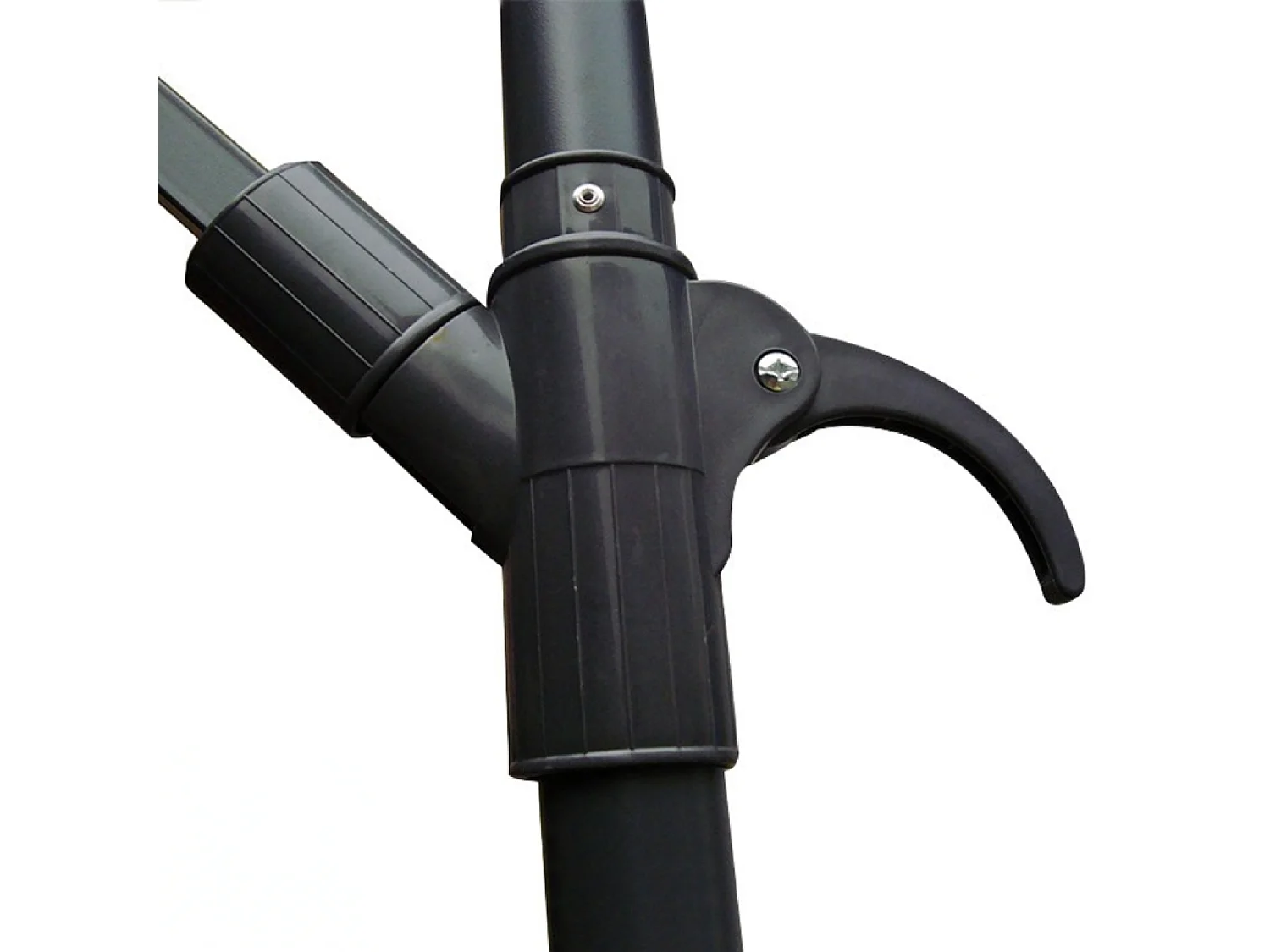 Parasol Néon LED déporté 3 x 3 m écru SOLENZARA