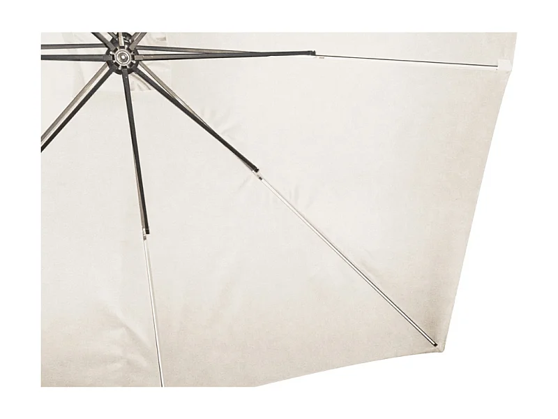 LED-Parasol met verplaatsbare vierkante 3x3m ecru SOLENZARA NEON