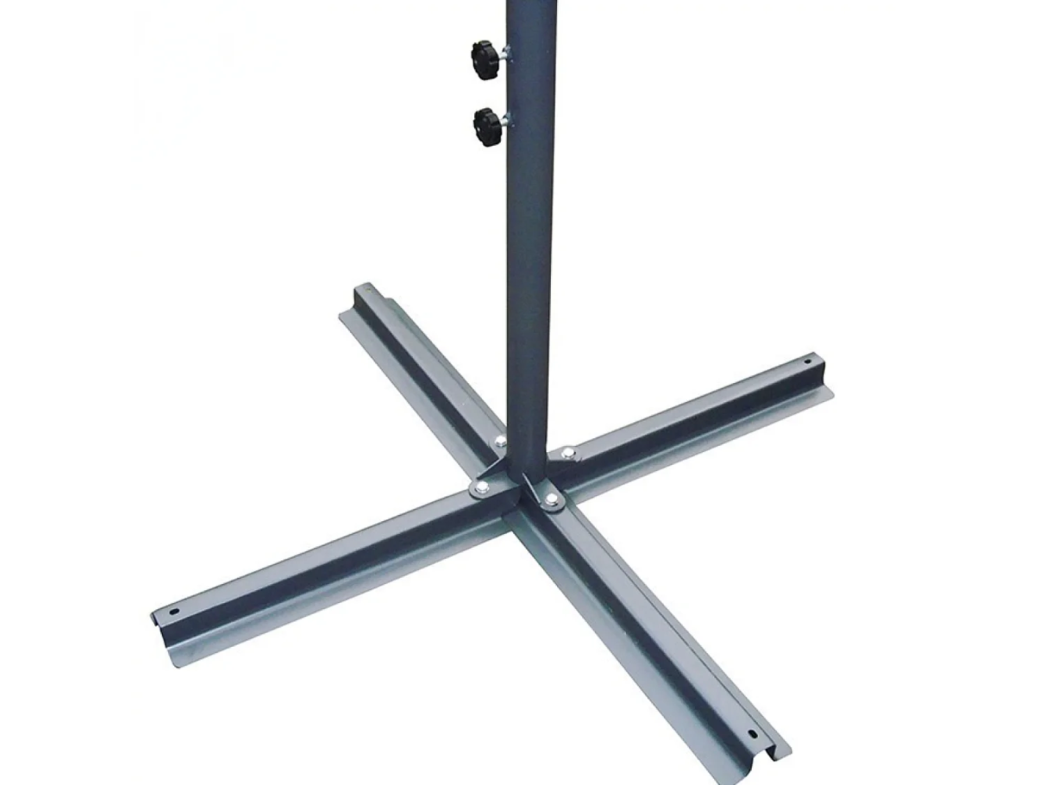 Parasol Néon LED déporté 3 x 3 m gris SOLENZARA