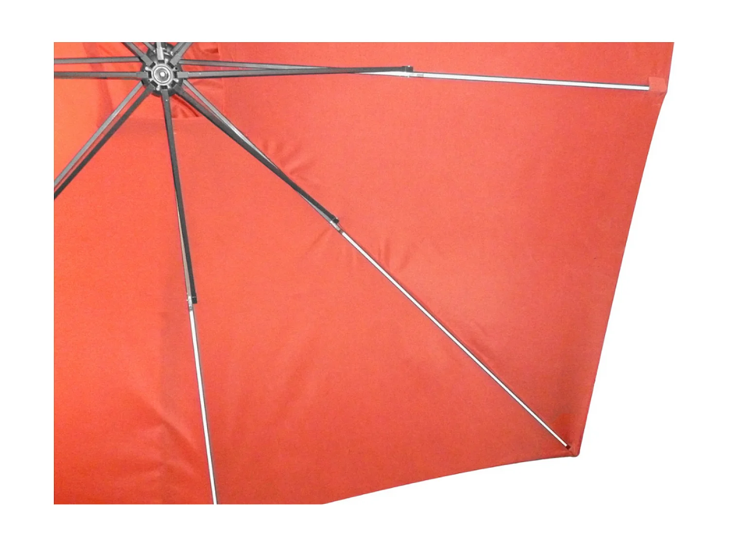 Ombrellone decentrato con LED terracotta 3 x 3 m SOLENZARA