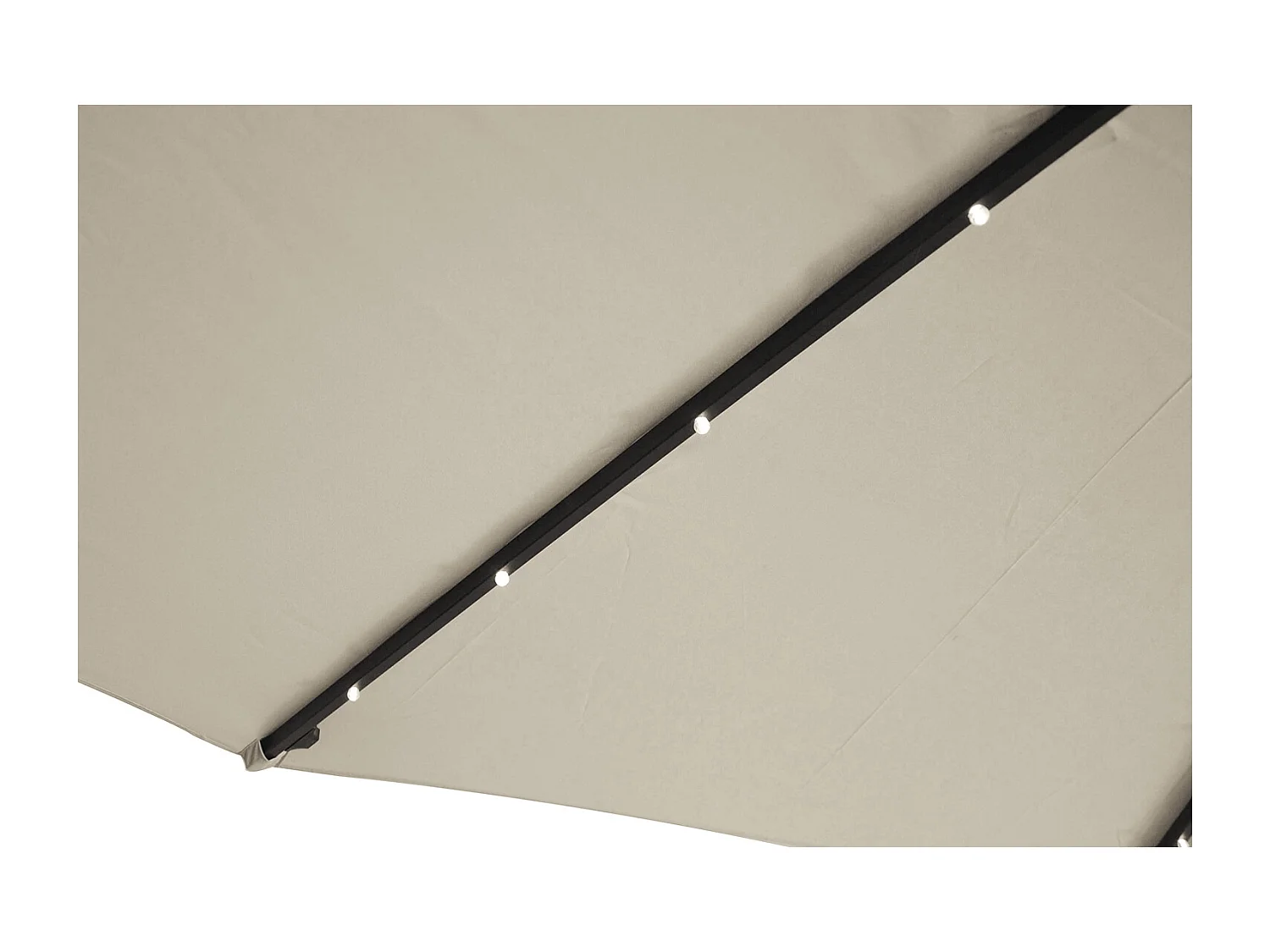 Solenzara Bulle écru : parasol LED déporté 3x3m SOLENZARA