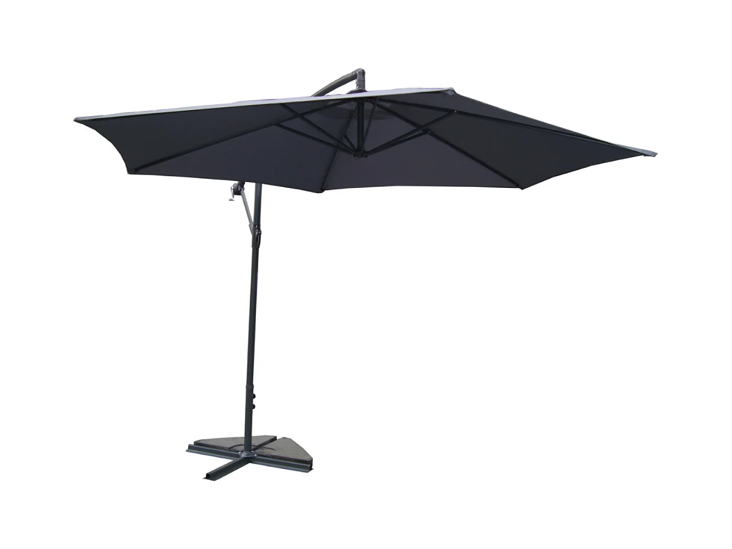 Ombrellone decentrato grigio Ø 3m PORTICCIO