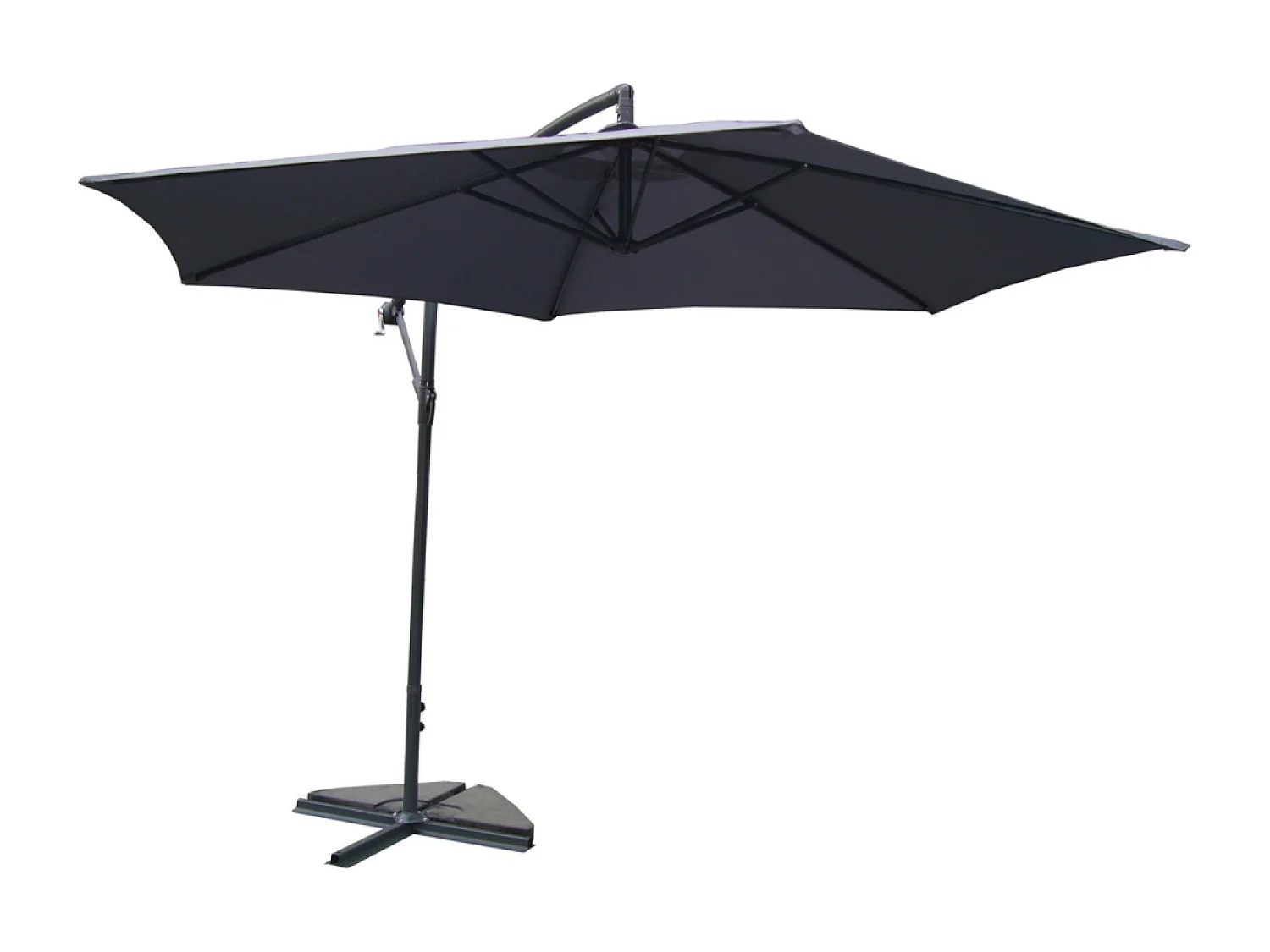 Ombrellone decentrato grigio Ø 3m PORTICCIO