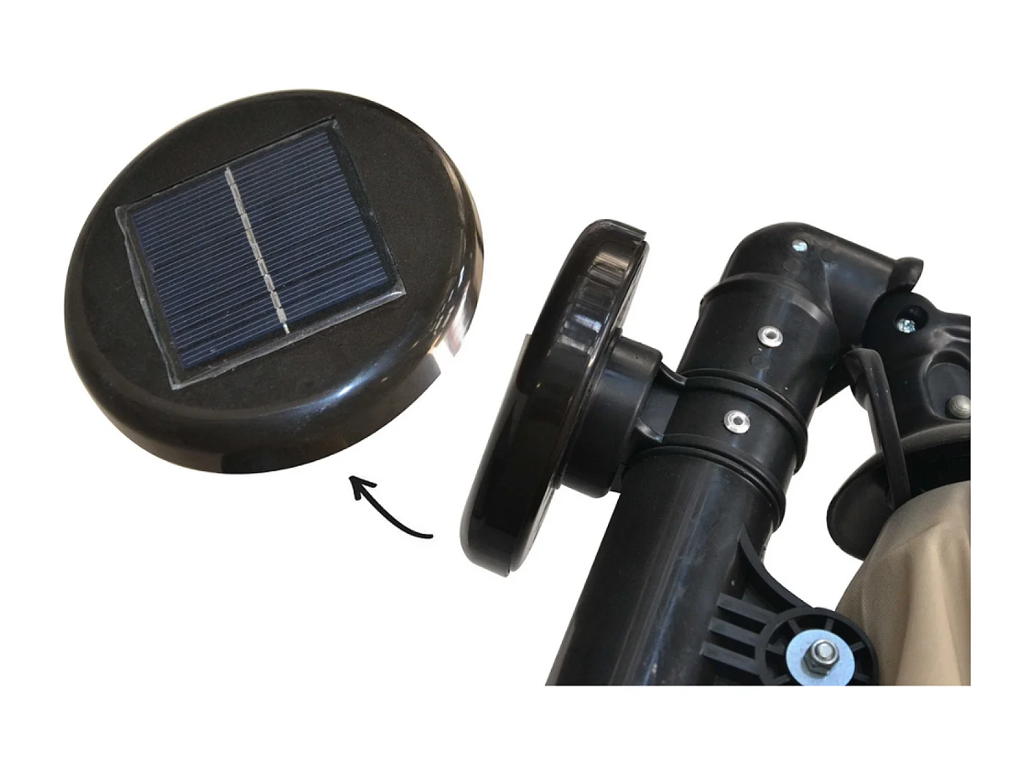 LED zweefparasol vierkant 3x3m grijs SOLENZARA BULLE