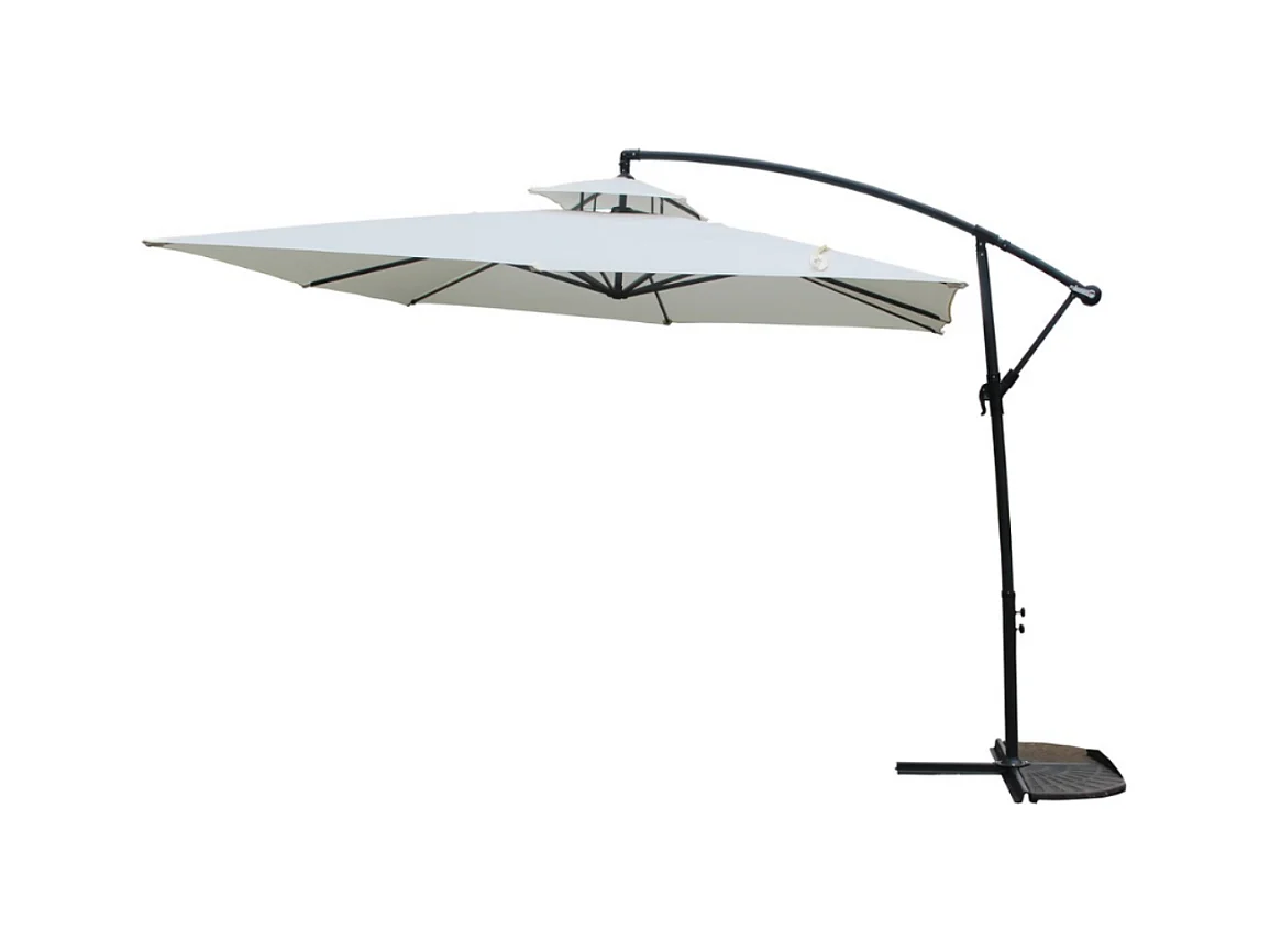 Runder 3m Sonnenschirm in Ecru CAPRI