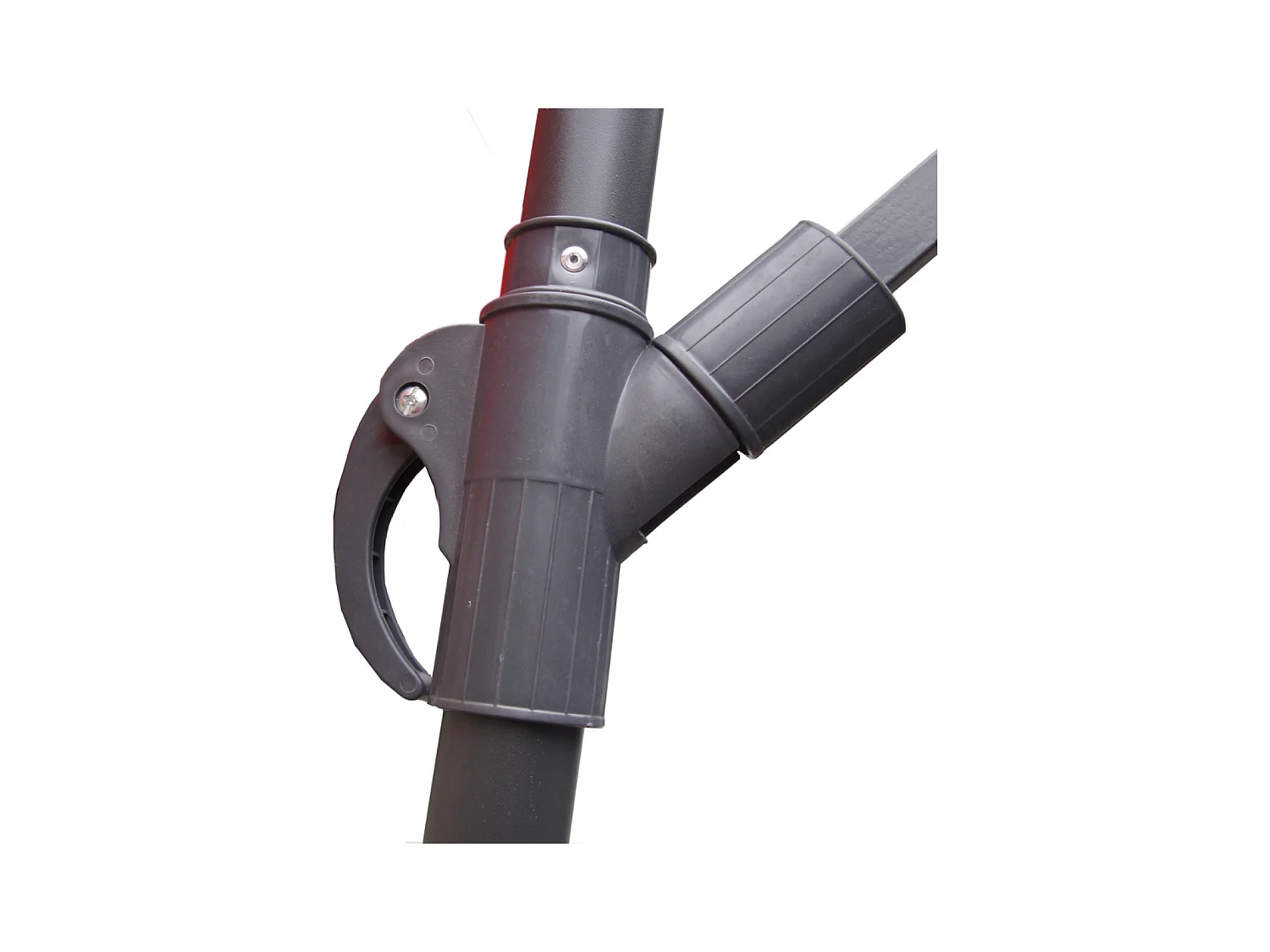 Parasol excéntrico de 3x3 m - gris SOLENZARA