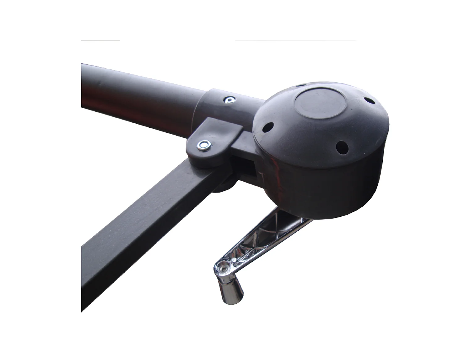 Parasol excéntrico de 3x3 m - gris SOLENZARA