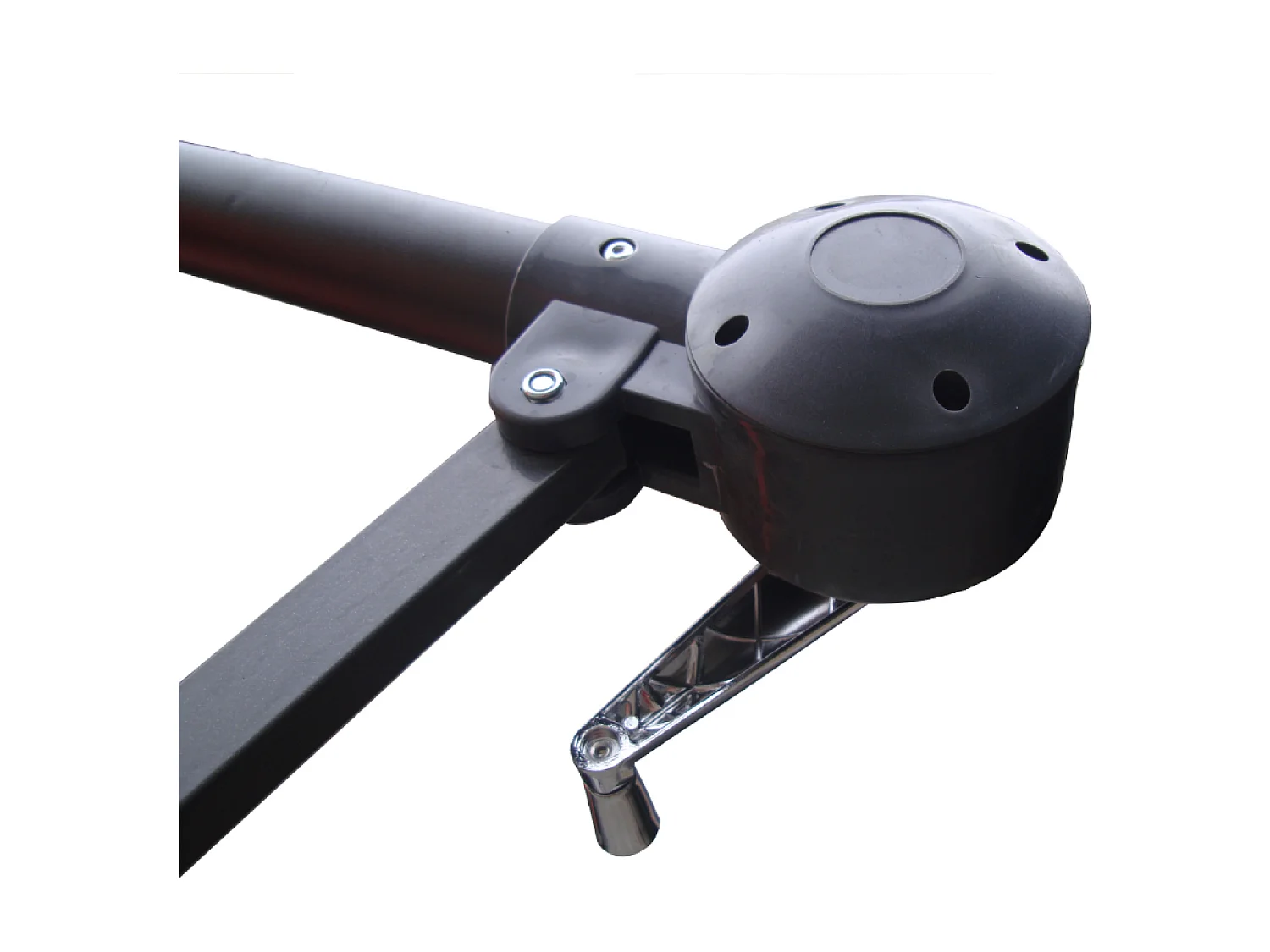 Ombrellone decentrato grigio 3 x 3 m SOLENZARA