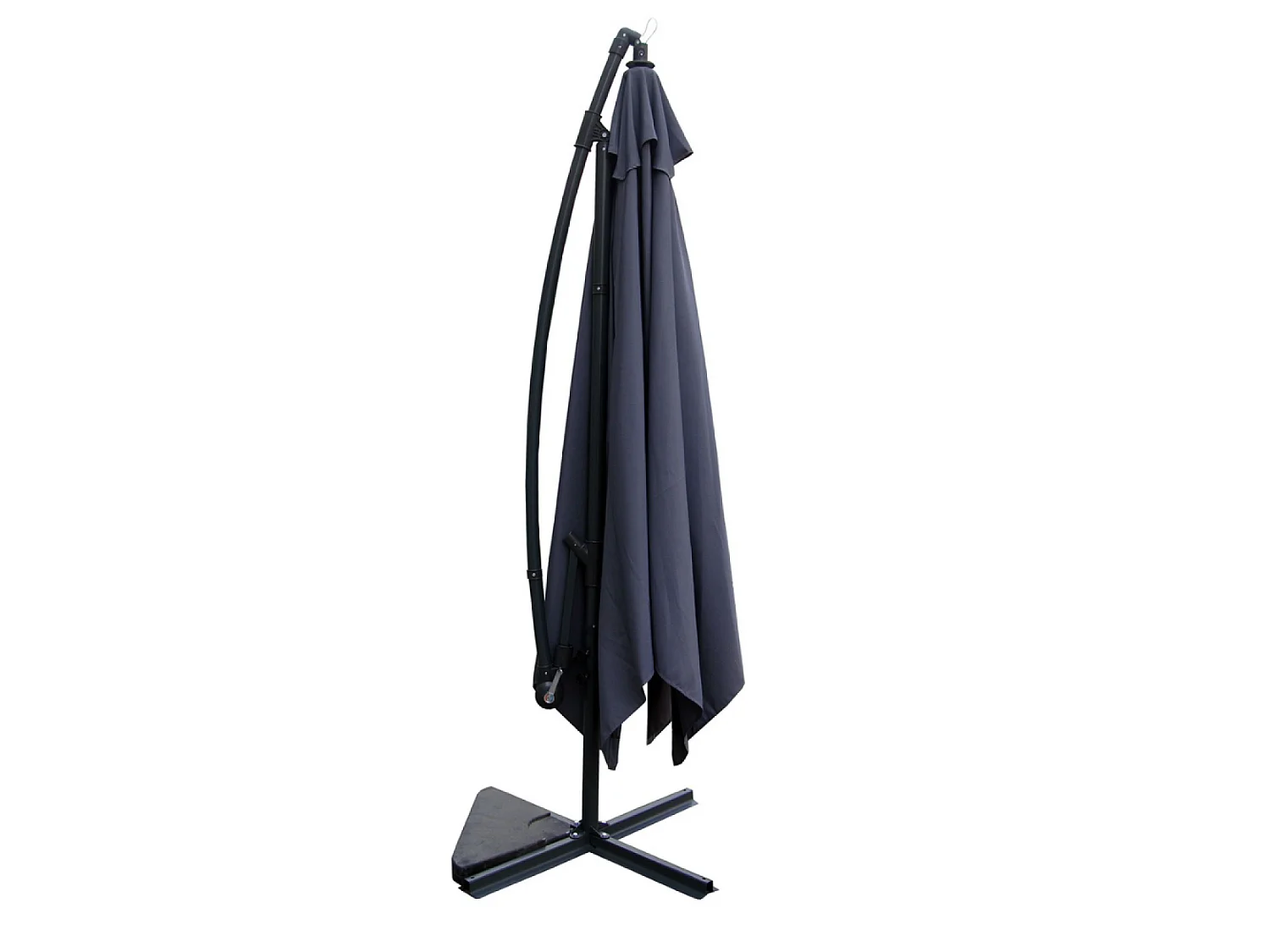 Parasol  gris déporté carré 3 x 3 m SOLENZARA