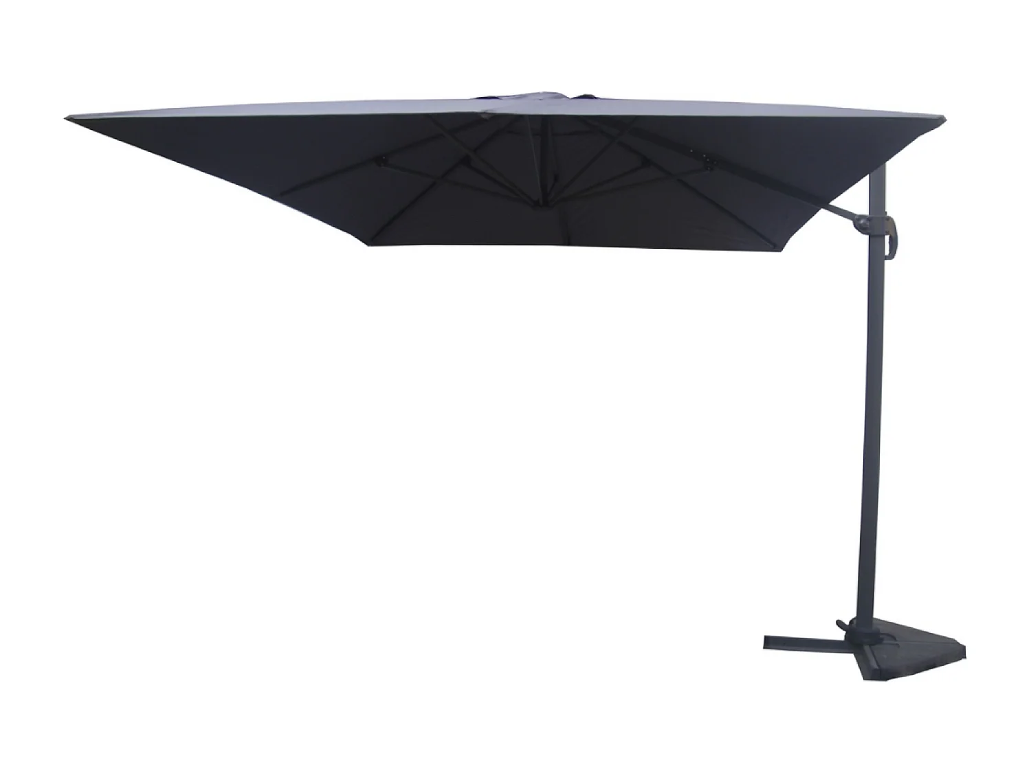 Ombrellone decentrato quadrato grigio 3x4m CESARE