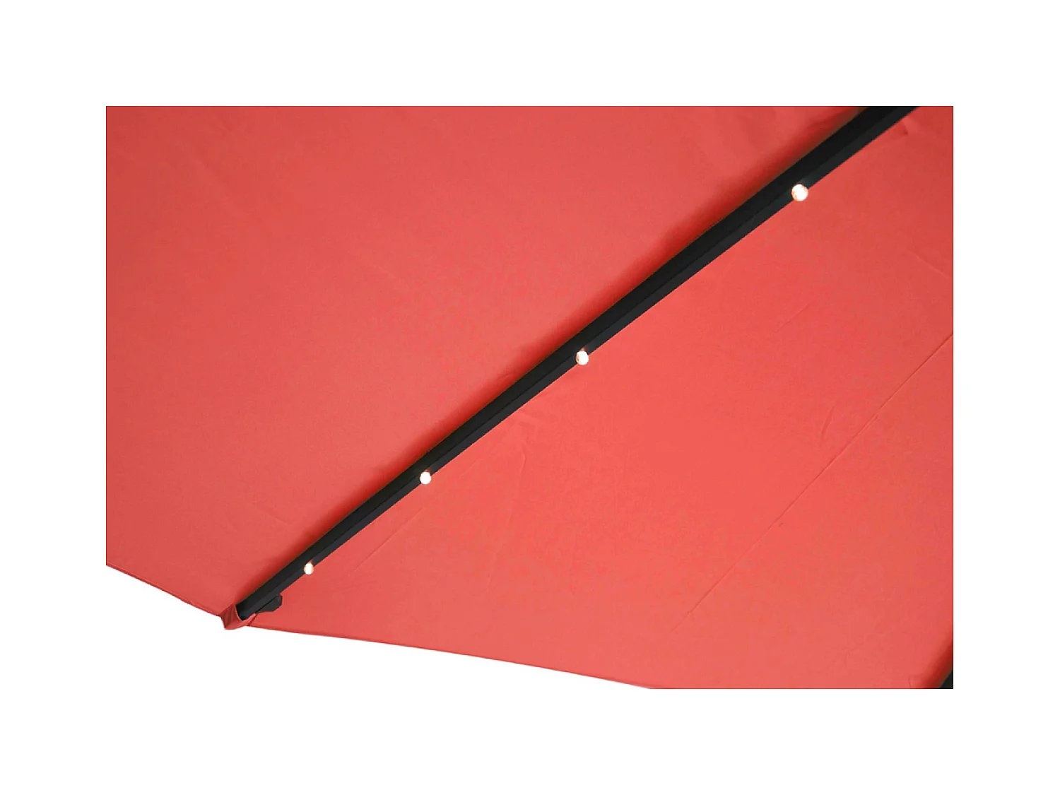 Solenzara Bulle terracotta : parasol LED déporté 3x3m SOLENZARA