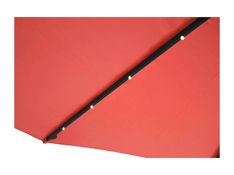 Solenzara Bulle terracotta : parasol LED déporté 3x3m SOLENZARA
